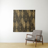 Art Deco Pattern. Seamless black and gold backgrou Wandkleed (In situ)