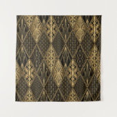 Art Deco Pattern. Seamless black and gold backgrou Wandkleed (Voorkant)