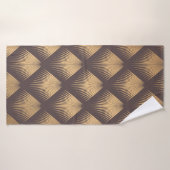 Art Deco Pattern. Seamless golden background. Mini Badhanddoek (Badhanddoek)