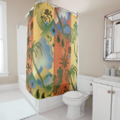 Art Deco Pattern Shower Curtain Douchegordijn (In situ)