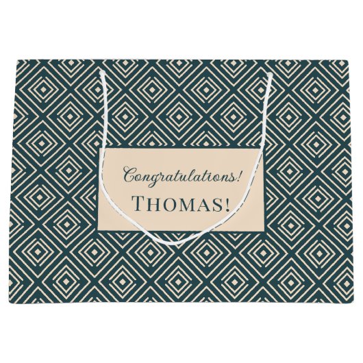 Art Deco Pattern voor Mannen Groot Cadeauzakje (Voorkant)