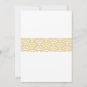 Art Deco Pattern Wedding Invitation Kaart (Achterkant)