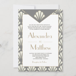 Art Deco Pattern Wedding Roaring Twenties  Kaart