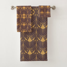 Art Deco pattern with fan-shaped motifs  Bad Handdoek