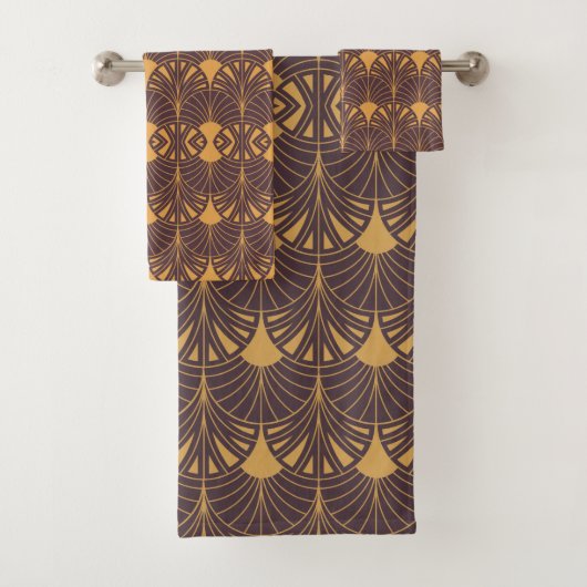 Art Deco pattern with fan-shaped motifs  Bad Handdoek (Insitu)