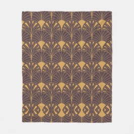 Art Deco pattern with fan-shaped motifs  Fleece Deken