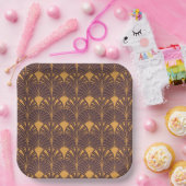 Art Deco pattern with fan-shaped motifs  Papieren Bordje (Feest)