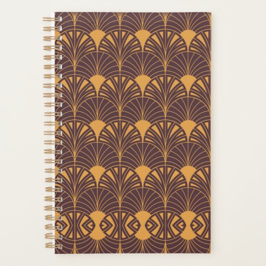 Art Deco pattern with fan-shaped motifs  Planner (Voorkant)