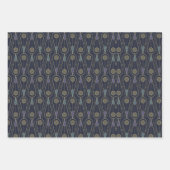 Art Deco pattern with geometric shapes in gold Inpakpapier Vel (Voorkant 3)