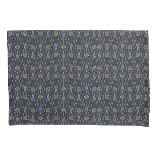 Art Deco pattern with geometric shapes in gold Kussensloop (Voorkant-Links)