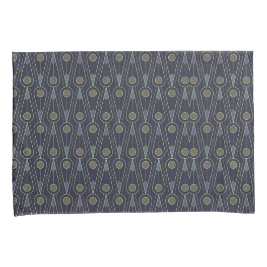 Art Deco pattern with geometric shapes in gold Kussensloop (Voorkant-Rechts)