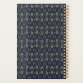 Art Deco pattern with geometric shapes in gold Planner (Achterkant)