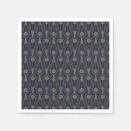 Art Deco pattern with geometric shapes in gold Servet