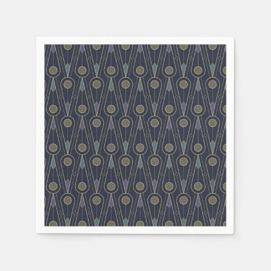 Art Deco pattern with geometric shapes in gold Servet (Voorkant)