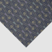 Art Deco pattern with geometric shapes in gold Tissuepapier (Detail)