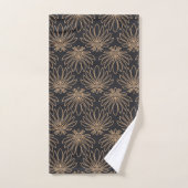 Art Deco pattern with gold floral motifs  Bad Handdoek (Handdoek)