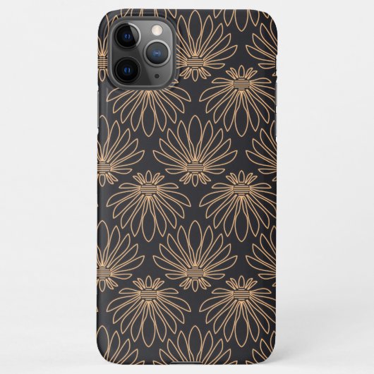 Art Deco pattern with gold floral motifs  iPhone Hoesje (Achterkant)