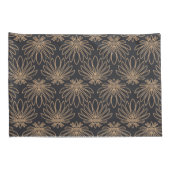 Art Deco pattern with gold floral motifs  Kussensloop (Achterkant-Rechts)