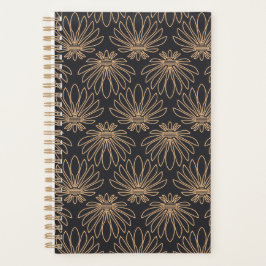 Art Deco pattern with gold floral motifs  Planner