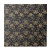 Art Deco pattern with gold floral motifs  Tegeltje (Voorkant)