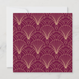Art Deco pattern with gold geometric fan motifs  Bedankkaart