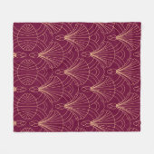 Art Deco pattern with gold geometric fan motifs  Fleece Deken (Voorkant (Horizontaal))