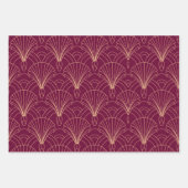 Art Deco pattern with gold geometric fan motifs  Inpakpapier Vel (Voorkant 3)