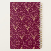 Art Deco pattern with gold geometric fan motifs  Planner (Achterkant)