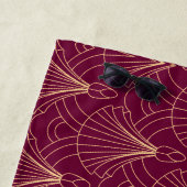 Art Deco pattern with gold geometric fan motifs  Strandlaken (In situ)