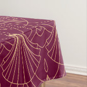 Art Deco pattern with gold geometric fan motifs Tafelkleed (Voorbeeld)