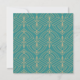 Art Deco pattern with gold geometric shapes  Bedankkaart