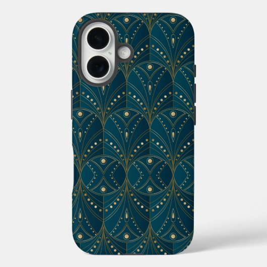 Art Deco pattern with gold geometric shapes Case-Mate iPhone Case (Achterkant)