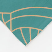 Art Deco pattern with gold geometric shapes  Fleece Deken (Hoek)