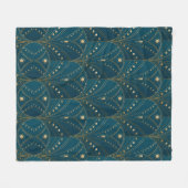 Art Deco pattern with gold geometric shapes Fleece Deken (Voorkant (Horizontaal))