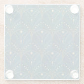 Art Deco pattern with gold geometric shapes Glazen Onderzetter (Achterkant)