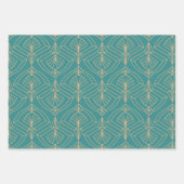 Art Deco pattern with gold geometric shapes  Inpakpapier Vel (Voorkant 2)
