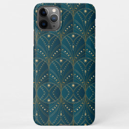 Art Deco pattern with gold geometric shapes iPhone 11Pro Max Hoesje