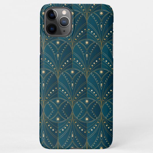 Art Deco pattern with gold geometric shapes iPhone Hoesje (Achterkant)