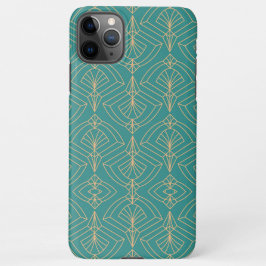 Art Deco pattern with gold geometric shapes  iPhone 11Pro Max Hoesje