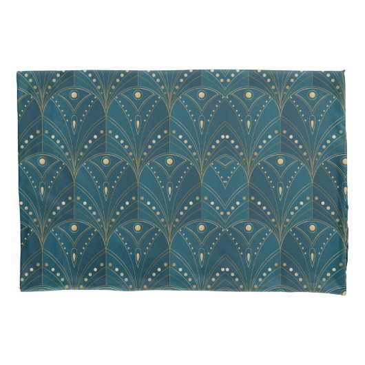 Art Deco pattern with gold geometric shapes Kussensloop (Voorkant-Links)