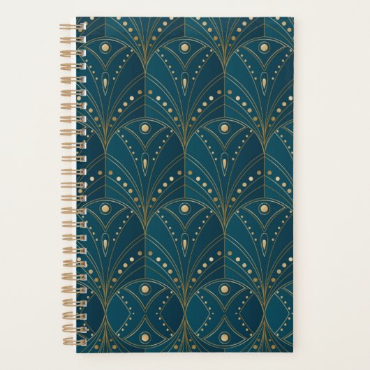 Art Deco pattern with gold geometric shapes Planner (Voorkant)