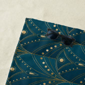 Art Deco pattern with gold geometric shapes Strandlaken (In situ)