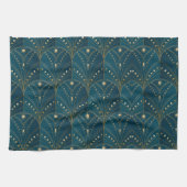 Art Deco pattern with gold geometric shapes Theedoek (Horizontaal)