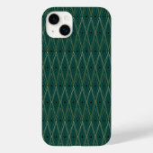 Art Deco Patterns Stalen Groene Diamanten Case-Mate iPhone Case (Achterkant)