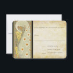 Art Deco Pauw RSVP Kaartje<br><div class="desc">Elegante Art Nouveau Pauw met Koraal Hart Veren en Gele Bloemen   


 


 >





 





 Pauwveer Vogelkooi Bruiloften -overeenkomstige Programma's,  Menu's,   Insteekkaarten en meer</div>