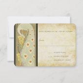 Art Deco Pauw RSVP Kaartje (Voorkant)