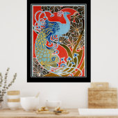 Art Deco Pauw Vintage Poster (Keuken)