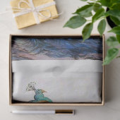 Art deco peacock and woman tissuepapier (Geschenk)