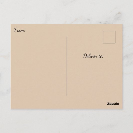 Art Deco Peacock Briefkaart (Achterkant)