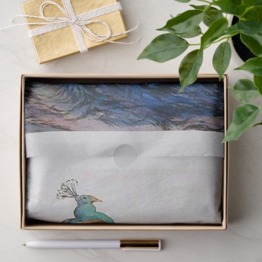 Art Deco Peacock- en Muse-ontkoppelpapier Tissuepapier (Geschenk)